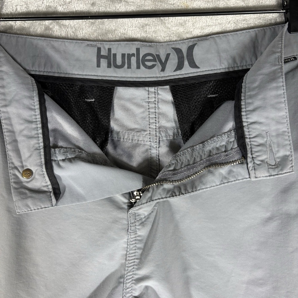 Hurley Nike DRI-FIT Mens Flat Front Shorts‎ Gray 36 Beach Coastal Athleisure - Picture 8 of 13